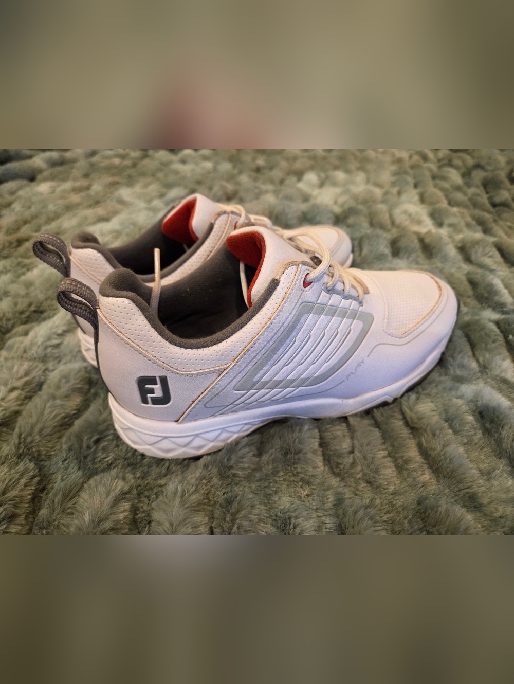 FootJoy White and Gray Men's Athletic Golf Shoes